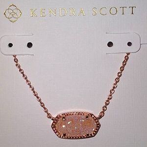 New ELISA Kendra Scott Drusy Rose🌹 Gold Necklace
